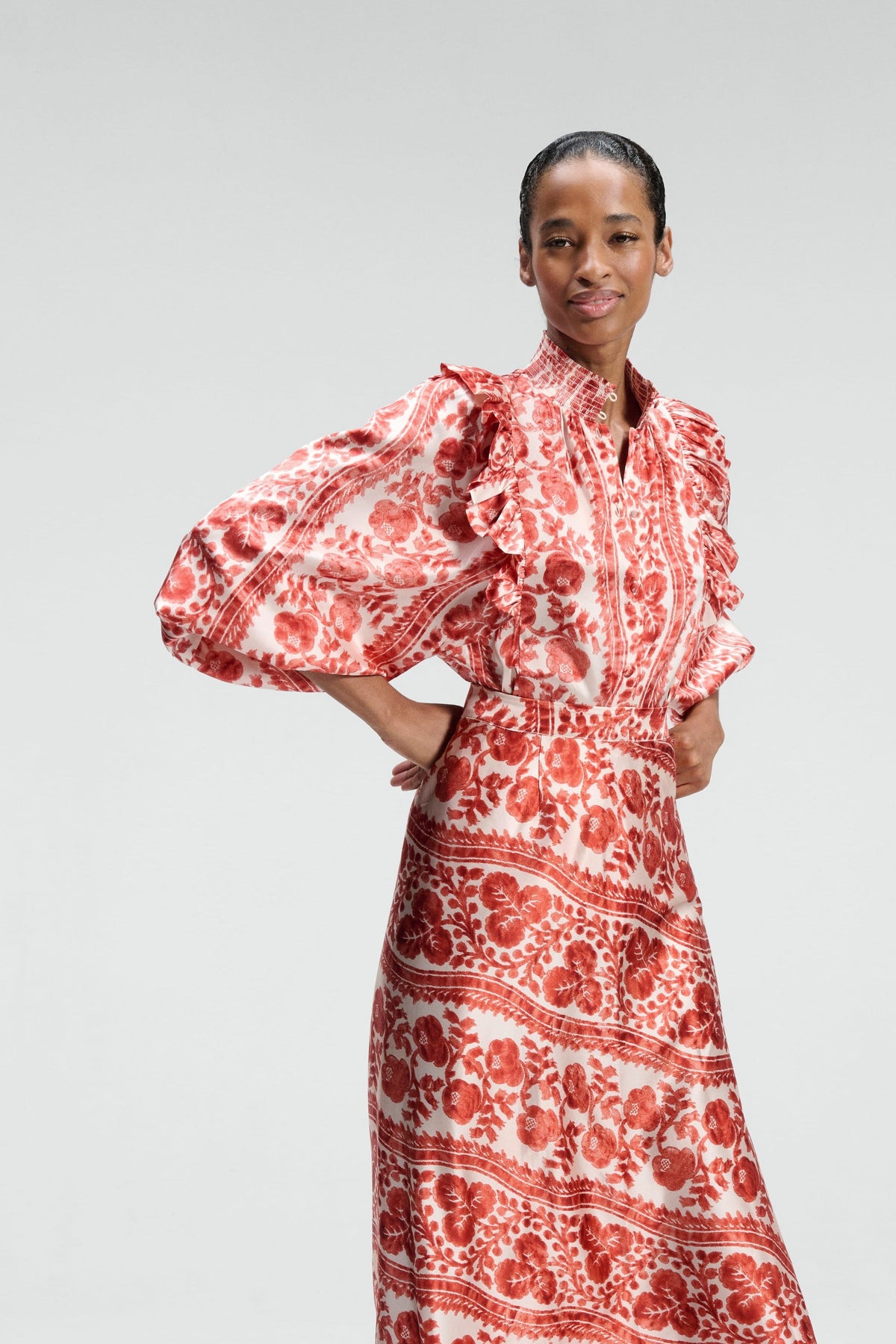 Rive Gauche Silk Charmeuse Blouse