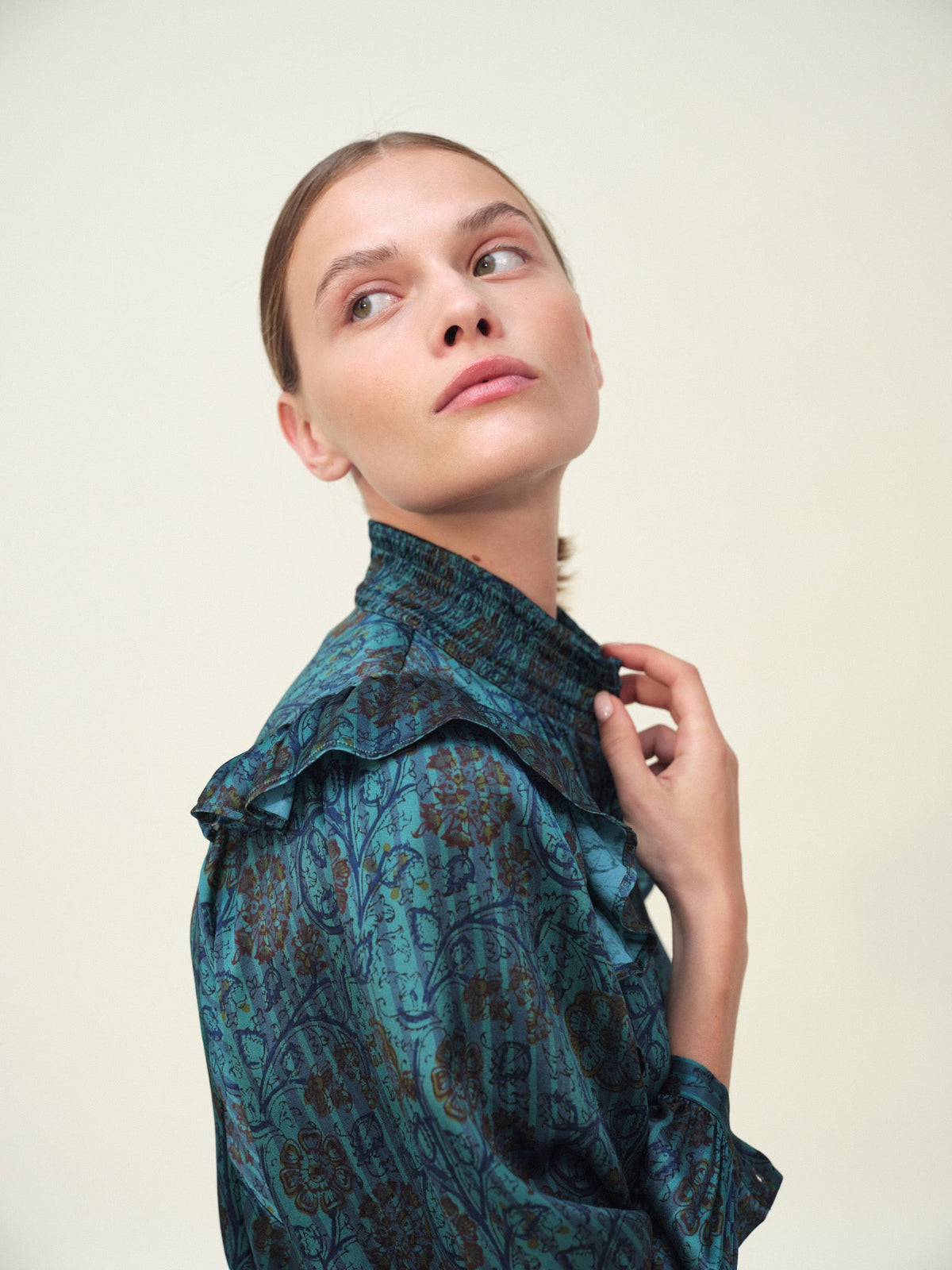 Rive Gauche Silk Charmeuse Blouse