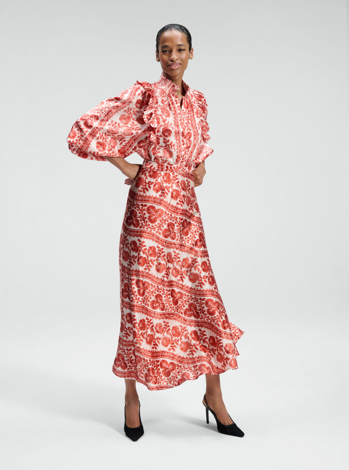 Rive Gauche Silk Charmeuse Blouse