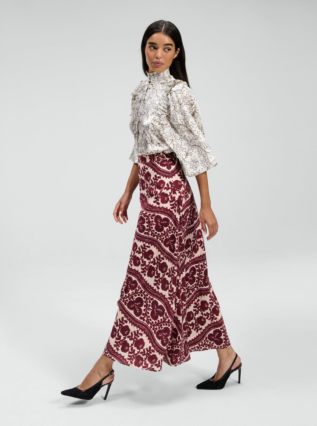 Rive Gauche Silk Charmeuse Blouse