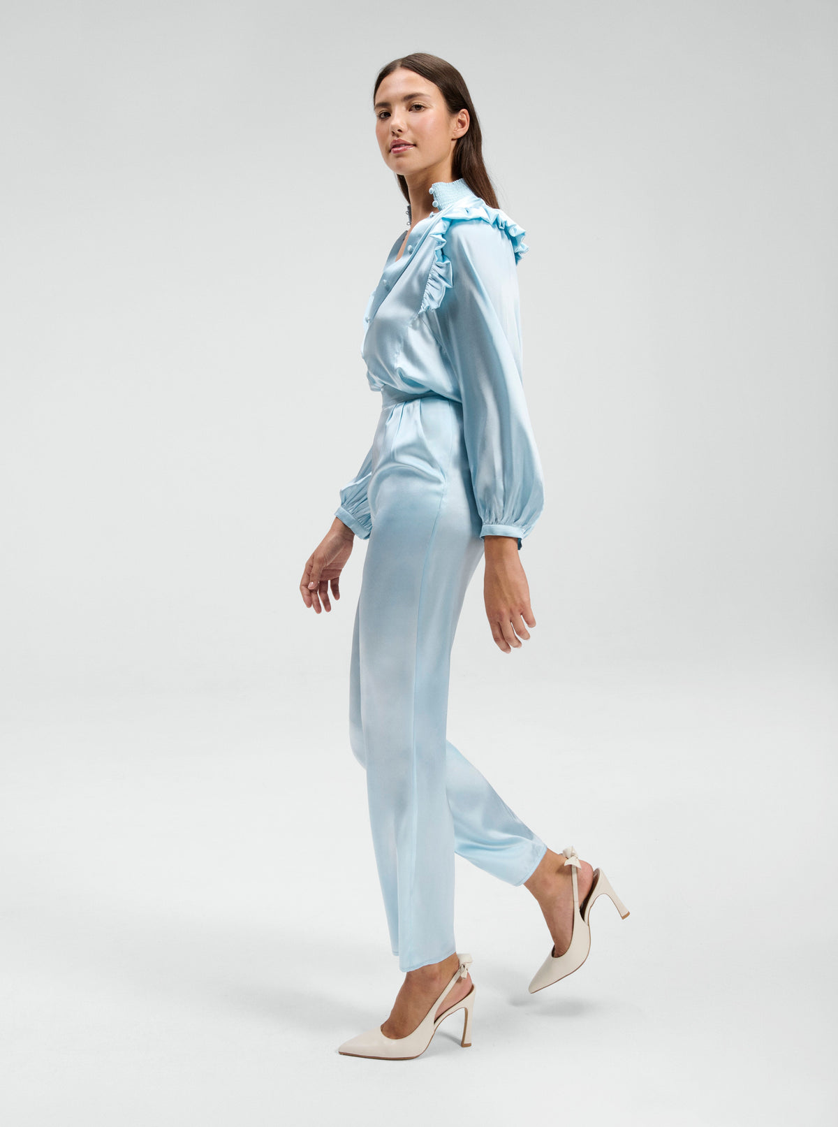 Rive Gauche Silk Charmeuse Blouse