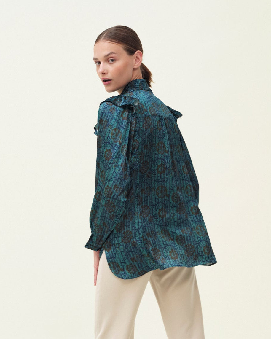 Rive Gauche Silk Charmeuse Blouse
